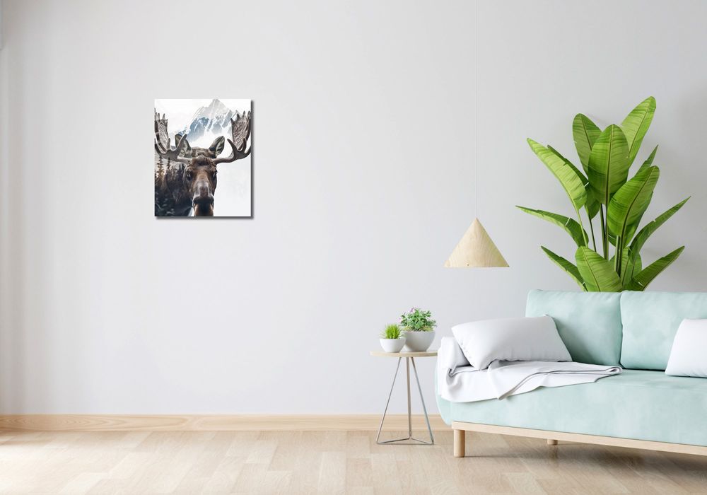 Obraz 40x50cm Łoś Duch Lasu