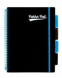 Project Book Neon Black B5/200k Kratka Niebieski