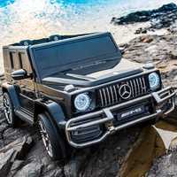 Детский электромобиль двухместный джип Mercedes G63 на аккумуляторе