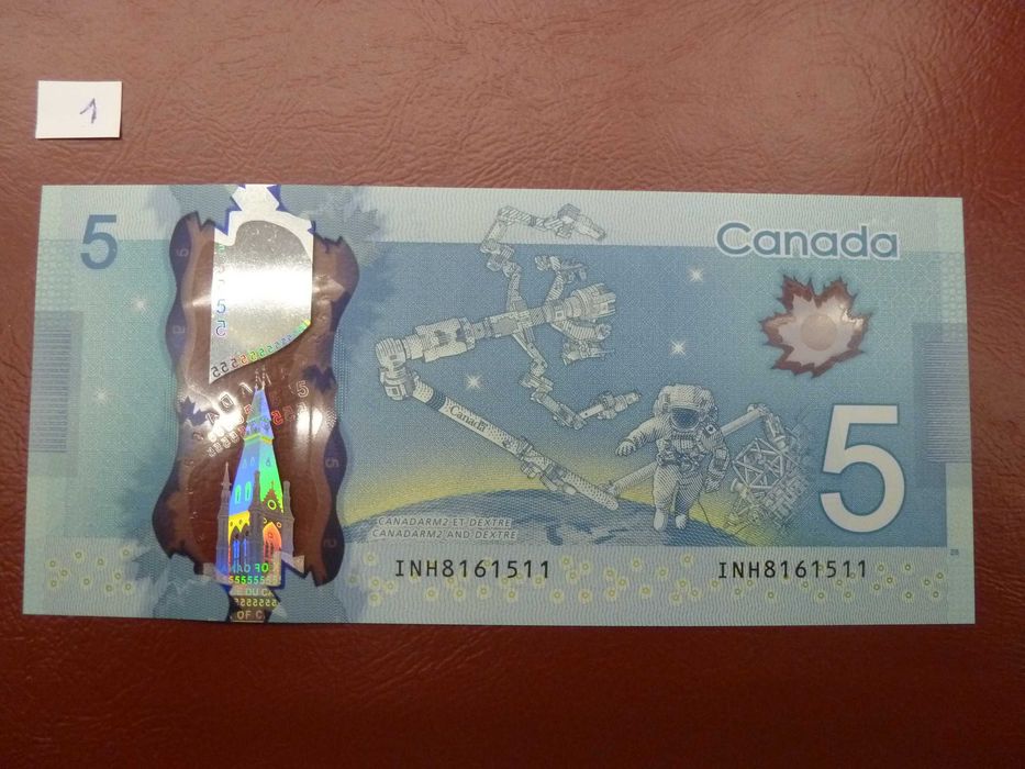 Banknot polimerowy Kanada 5 dolarów