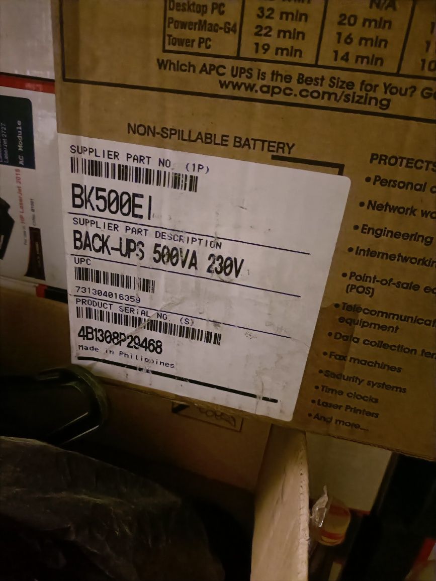 Ups APC 500VA BK500EI nowy