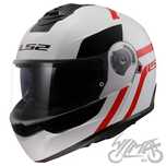 KASK LS2 STROBE II WHITE RED pinlock nowy wys. połysk różne rozmiary