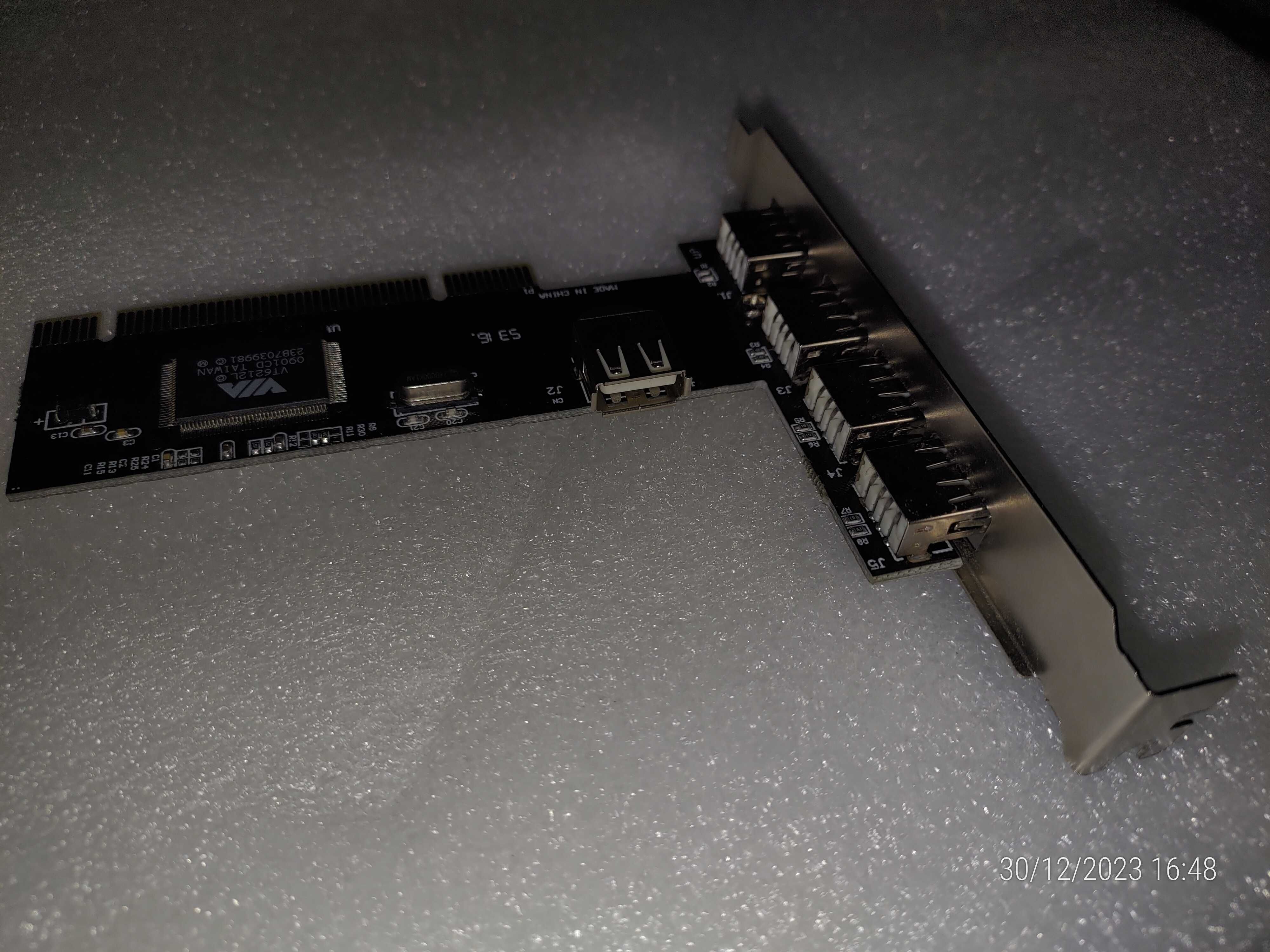 Extensão usb pci para computador