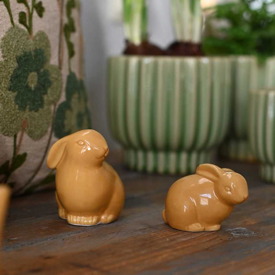 Zając zajączek ceramiczny Daisy żółty 815410