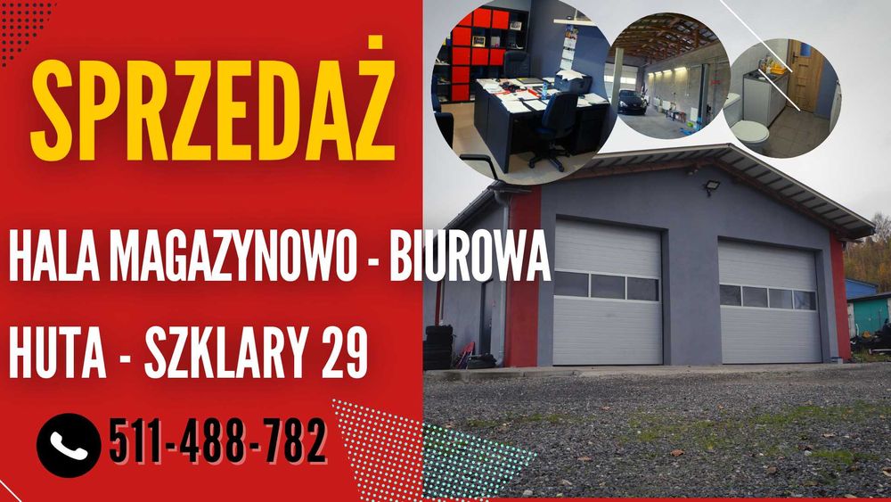 HALA MAGAZYNOWA BIURO MAGAZYN 230m2 + Działka 15ar Gotowa Sprzedaż FV