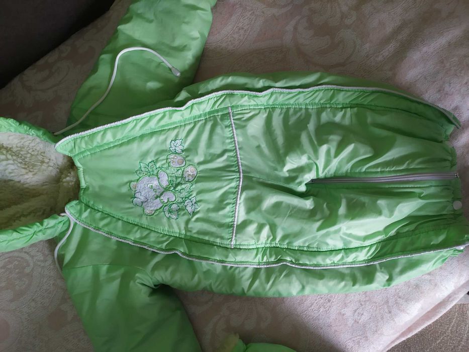 Зимовий комбінезон-трансформер на овчині від народження до 1,5 років