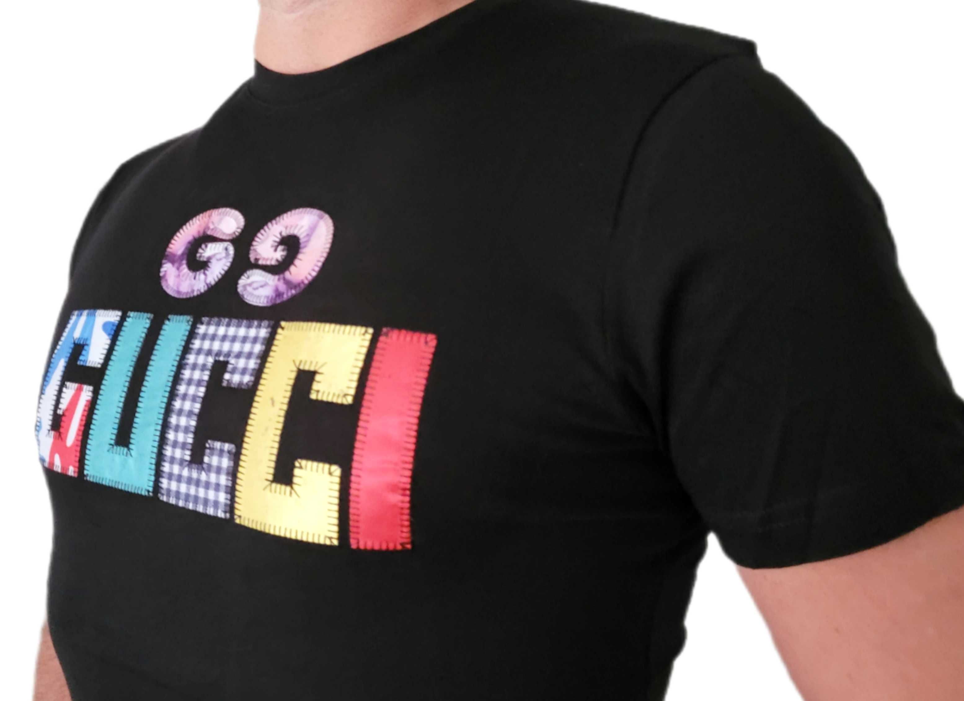 koszulka męska t-shirt Gucci czarny Wyprzedaż