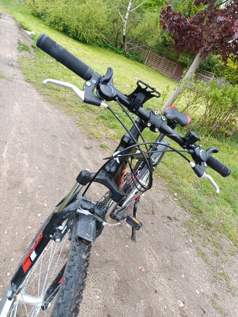 Rower mtb/dirt Kross czarno czerwony +dodatki