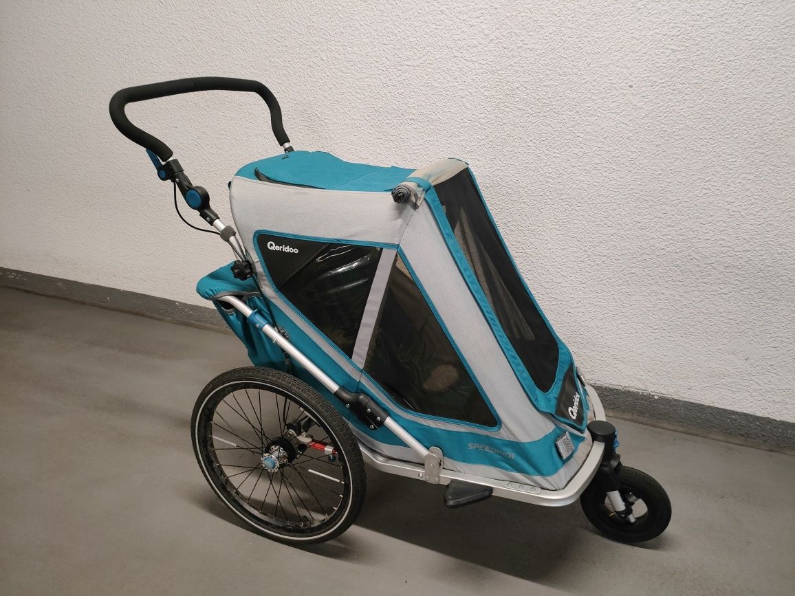 Przyczepka rowerowa Qeridoo Speedkid 1 dla jednego dziecka