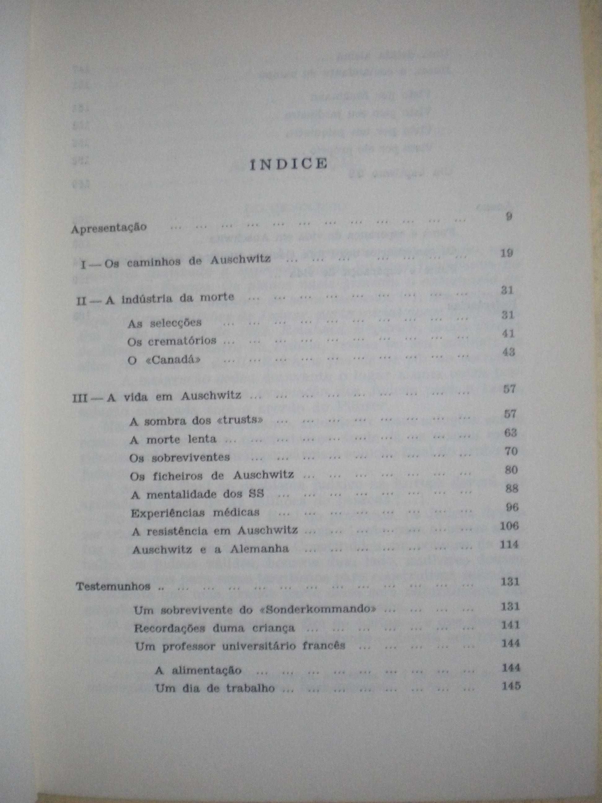 Auschwitz Anatomia dum campo de concentração 
de Léon Poliakov