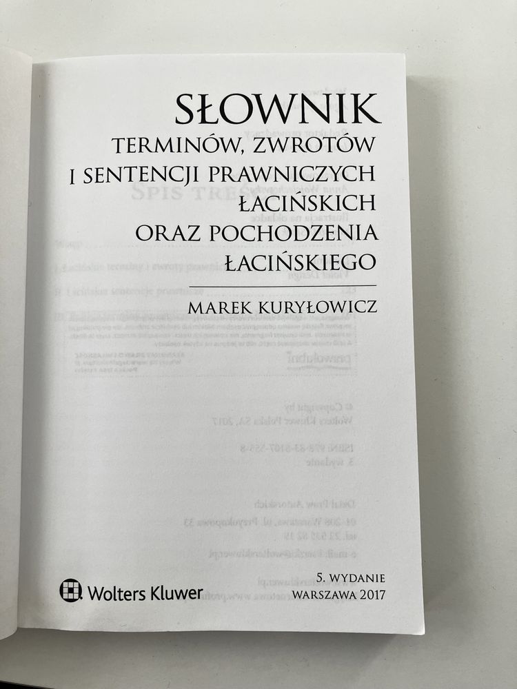 Słownik terminów, zwrotów i sentencji prawniczych łacińskich