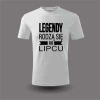 Koszulka t-shirt Legendy rodzą się w Lipcu idealny prezent urodziny XL