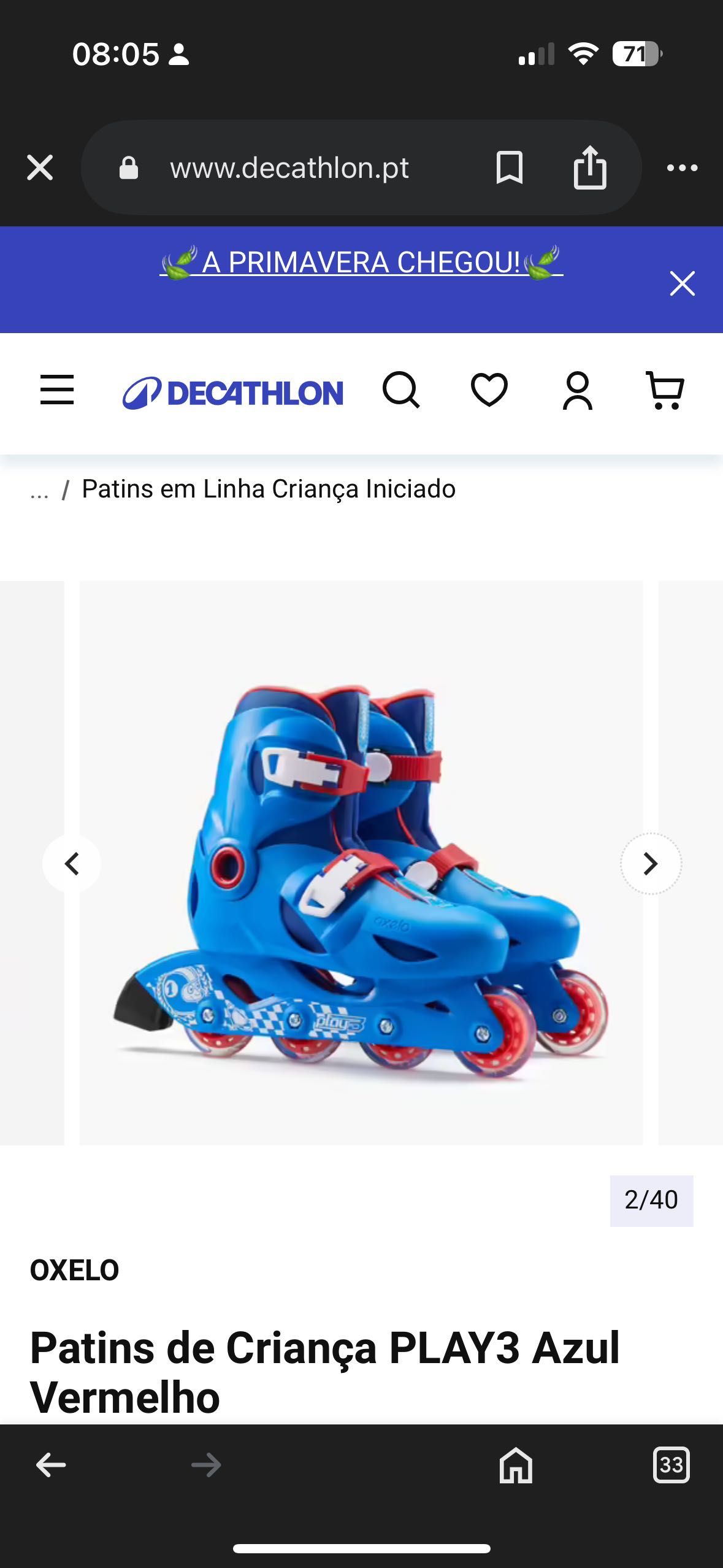 Patins linha decatlon  criança “novos”