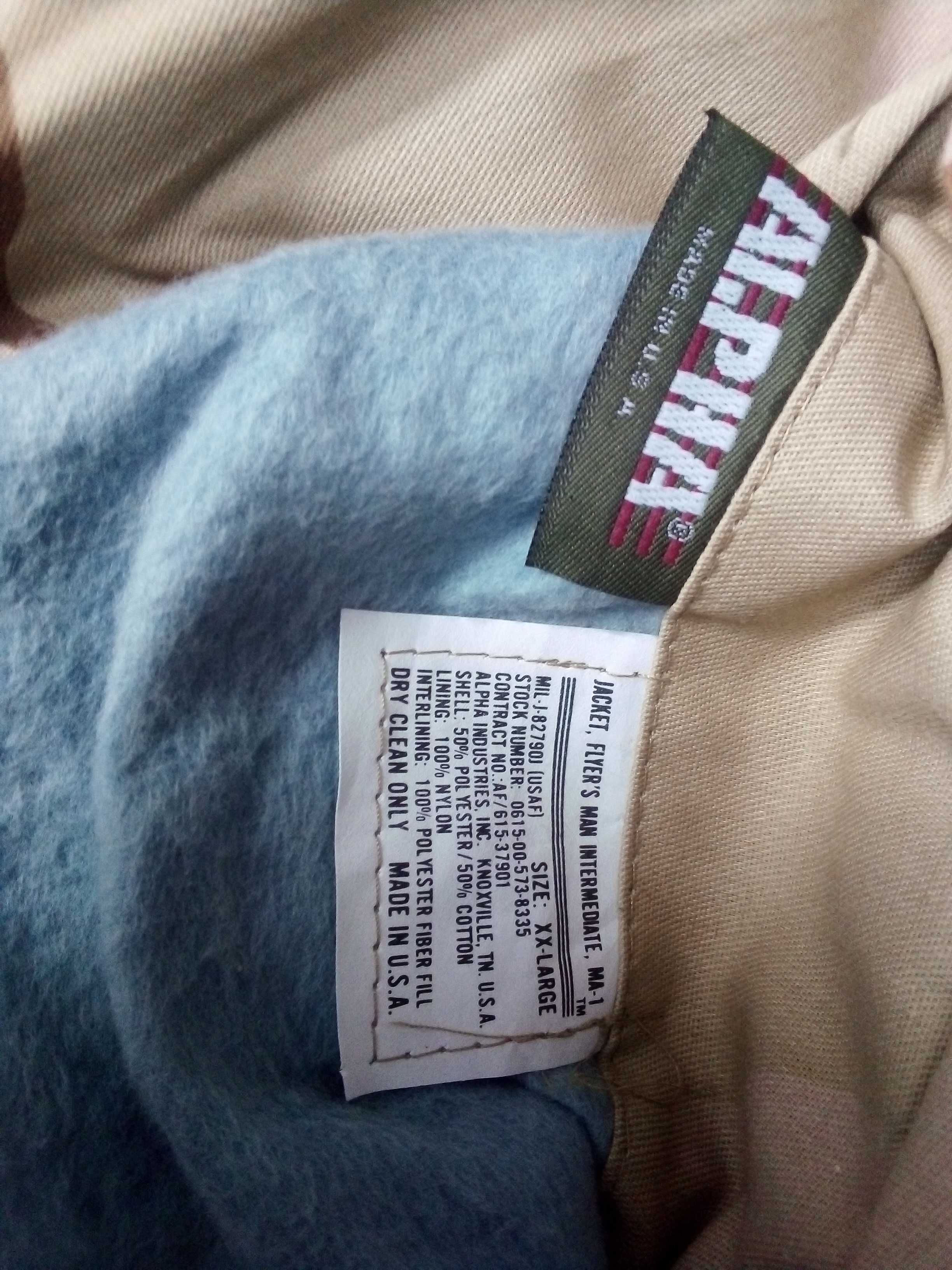 Kurtka alpha industries ma1,  made in USA