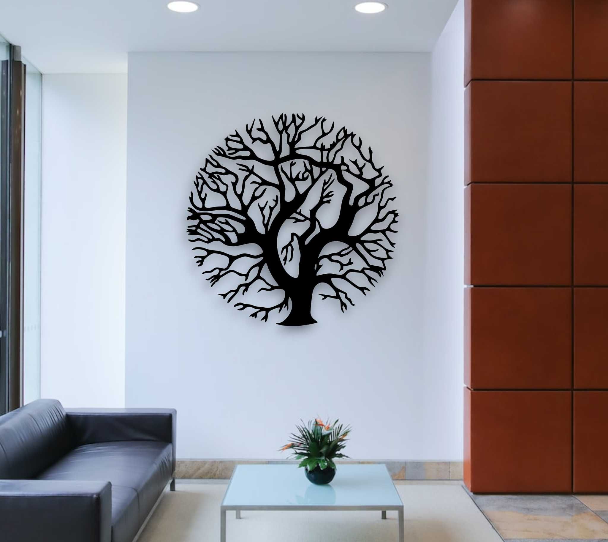 Stalowy dekor ścienny "Drzewo Życia" roz.M 50cm