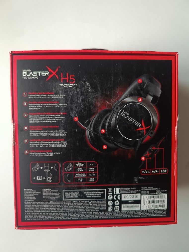 Nowe słuchawki Creative Sound BlasterX H5 Tournament Edition
