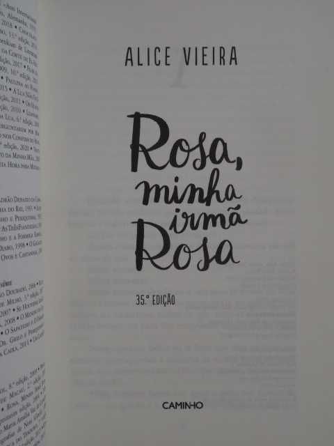 Rosa, Minha Irmã Rosa de Alice Vieira