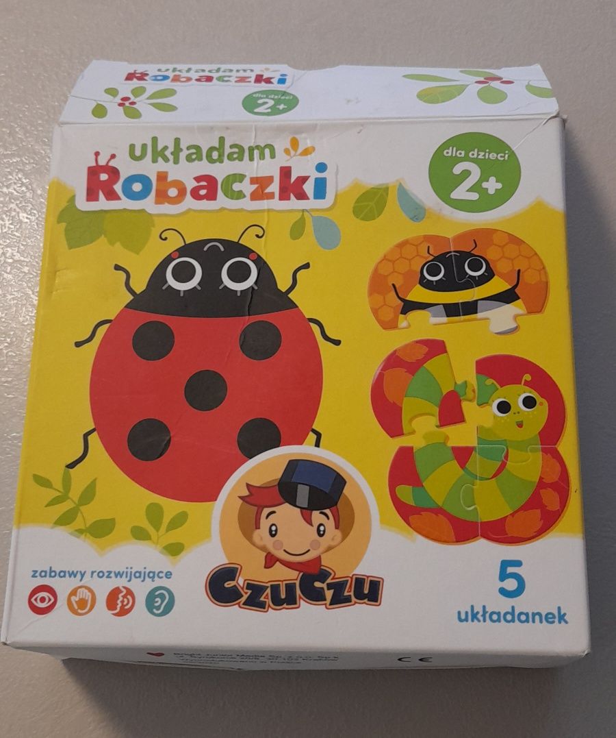 Puzzle robaczki 5 obrazków