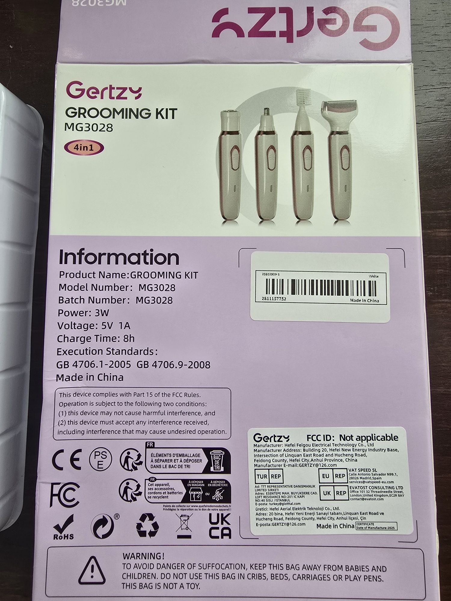 Golarka elektryczna damska Gertzy.