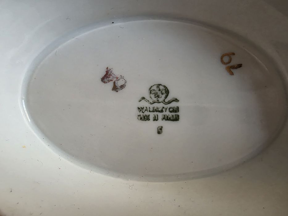 Sosjerka Wałbrzych Ręcznie malowana złotem ceramicznym 12% UNIKAT