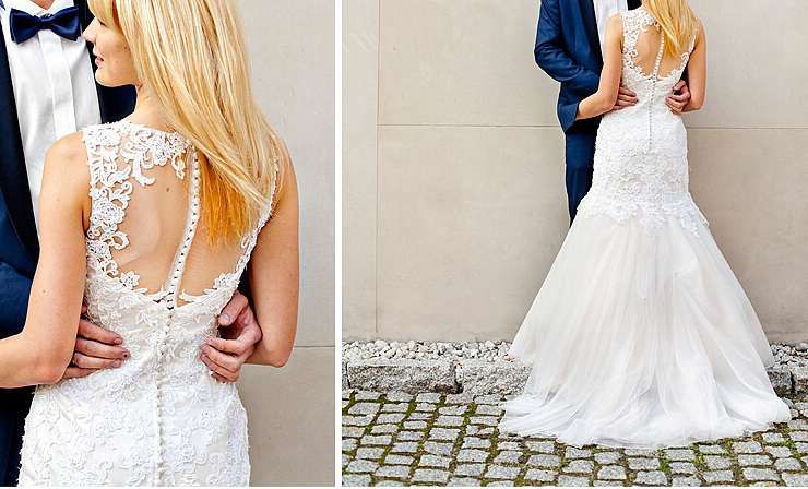 Suknia ślubna Lilian West 6315 syrenka rybka 34/36 XS/S 175 cm OKAZJA