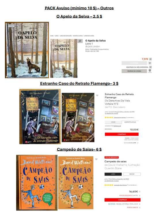 Livros - Harry Potter ; Uma aventura ; Feras e Heróis ; Outros