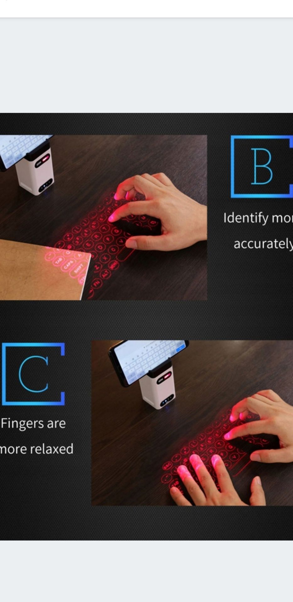 Wirtualna klawiatura laserowa projekcja bluetooth mini klawiatura nowa