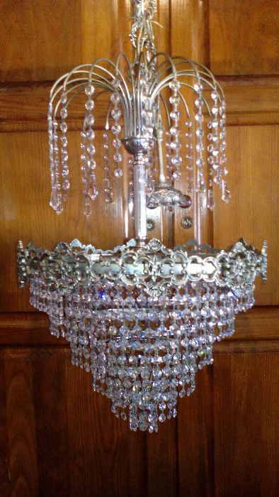 Lustre Candeeiro Cristal Vintage