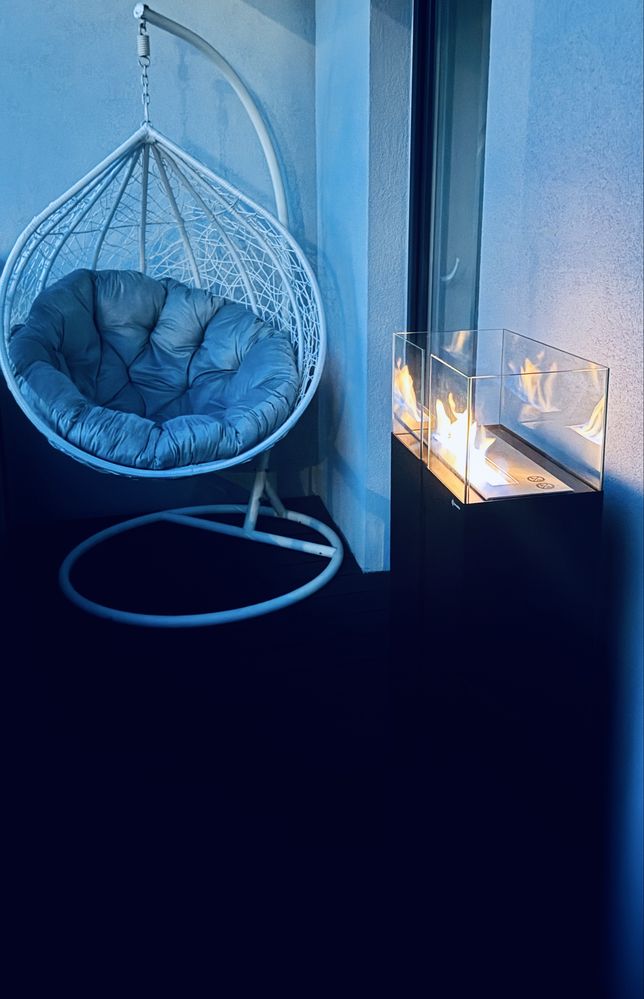 Bio kominek kratki.pl czarny dom taras balkon swieca home and you
