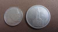 Дві монети Німеччини 2марки 1938(B) та 5марок1934(F) .Рейх. Срібло.