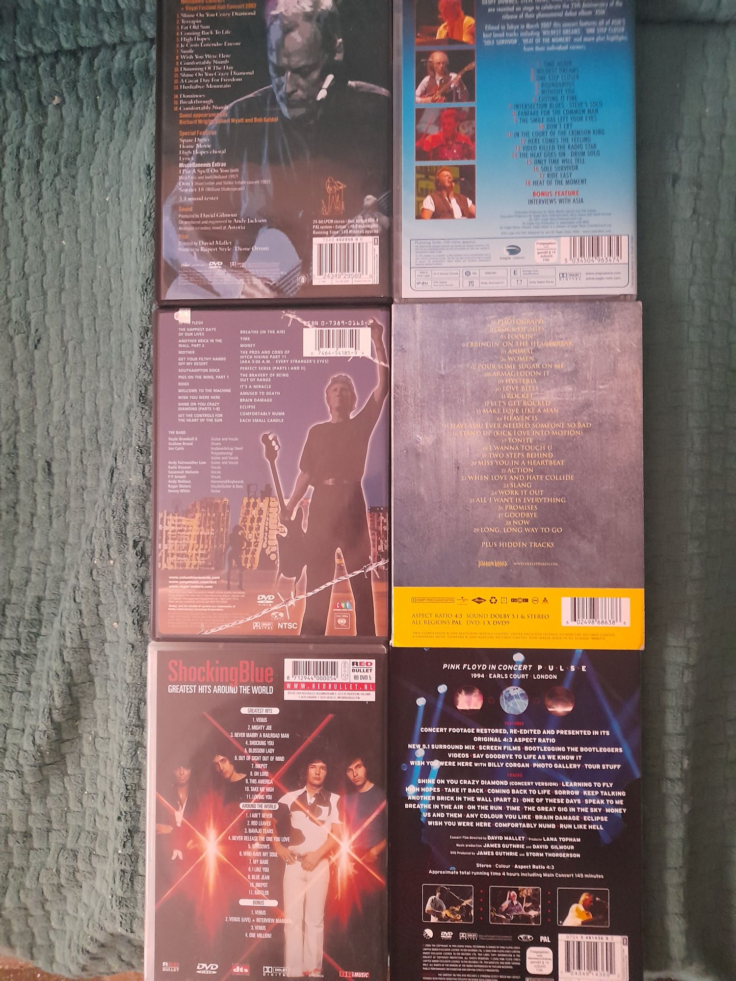 Фирменные DVD диски Pink Floyd, Shocking Blue, Doro, Status Quo