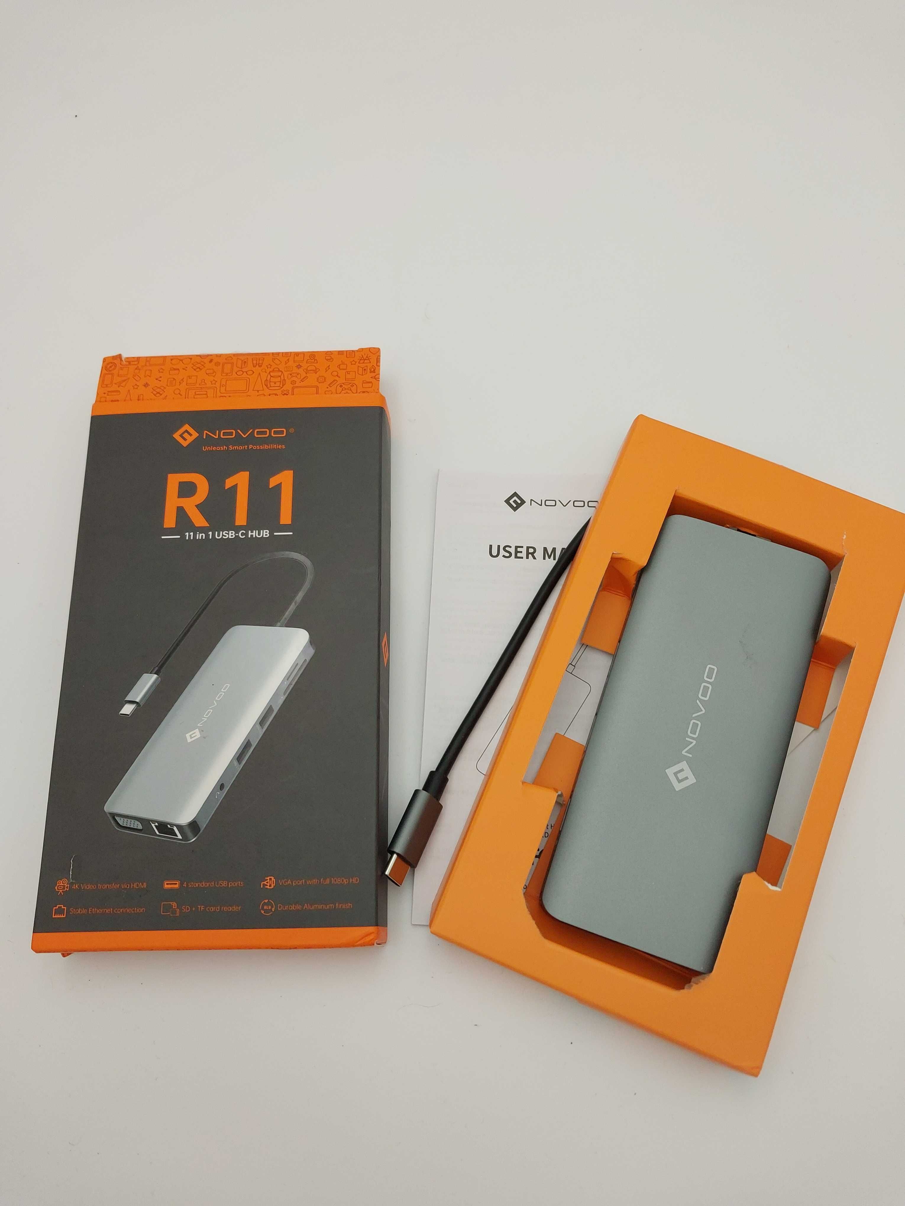 Wieloportowy koncentrator USB C 11 w 1
