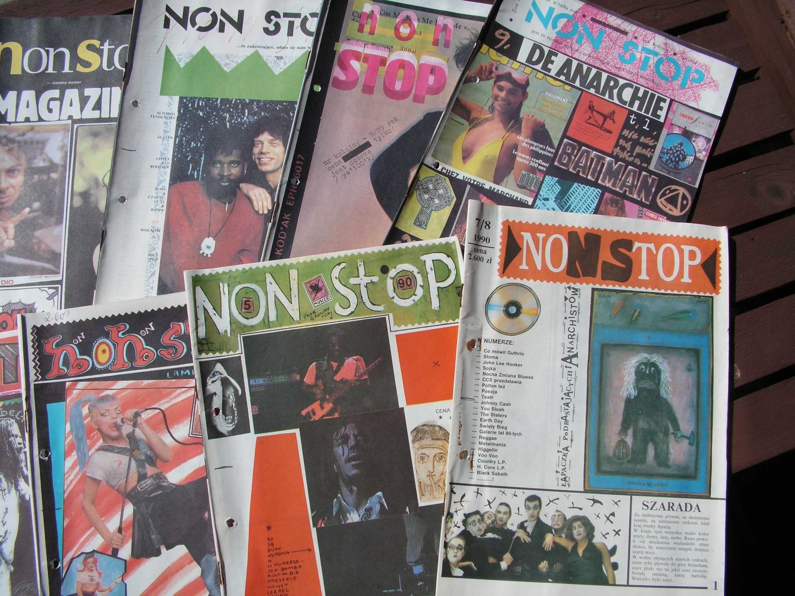 Non Stop, czasopismo muzyczne z 1989 - 90 r, 11 sztuk
