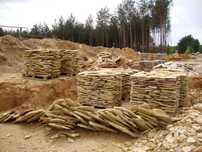 piaskowiec, kamień naturalny nieregularny, płyty z piaskowca