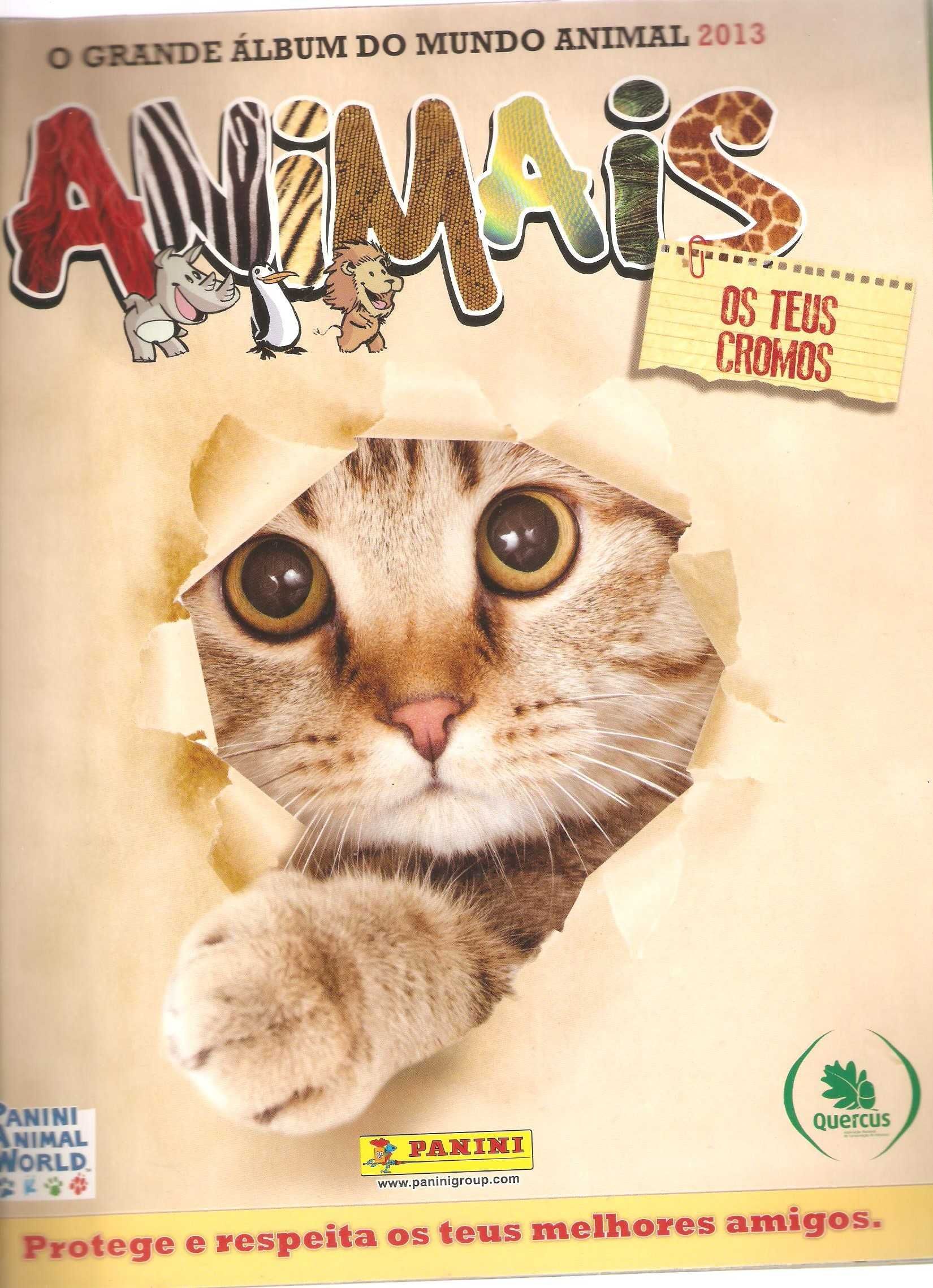 caderneta Grande álbum do Mundo Animal 2013  sem colagens