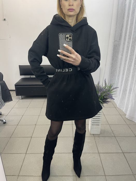 Платье  худи на флисе