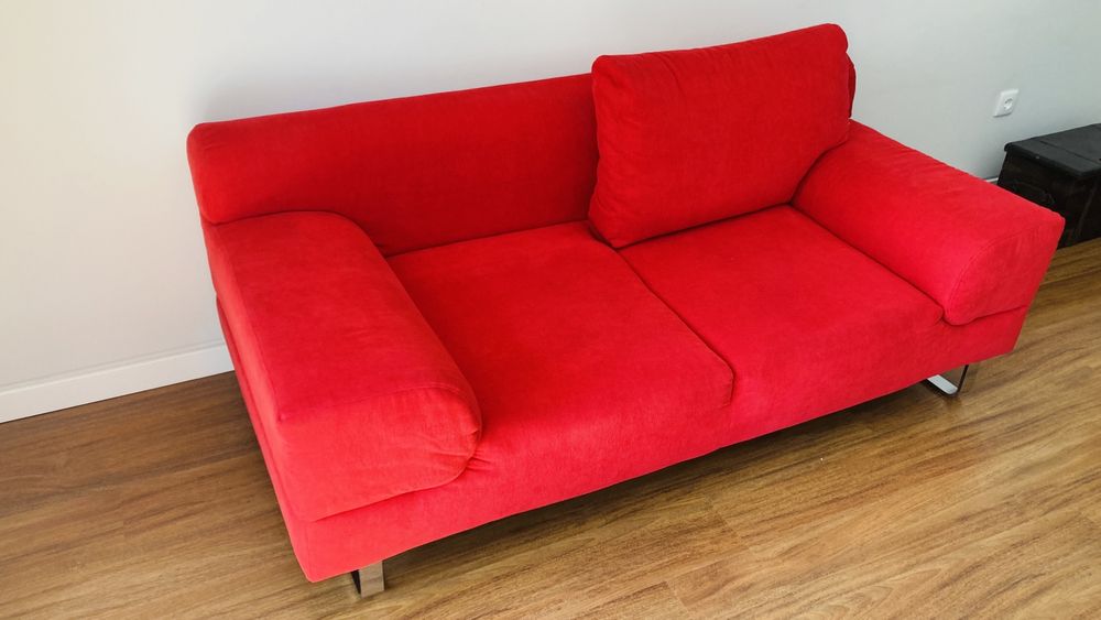 Sofá 2 Lugares Vermelho Vivo