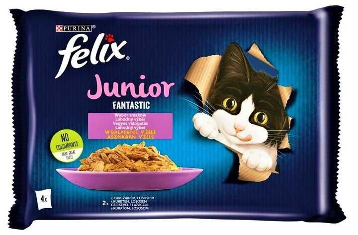 Mokra Karma PURINA FELIX FANTASTIC JUNIOR Kurczak 16 saszetek po 85g