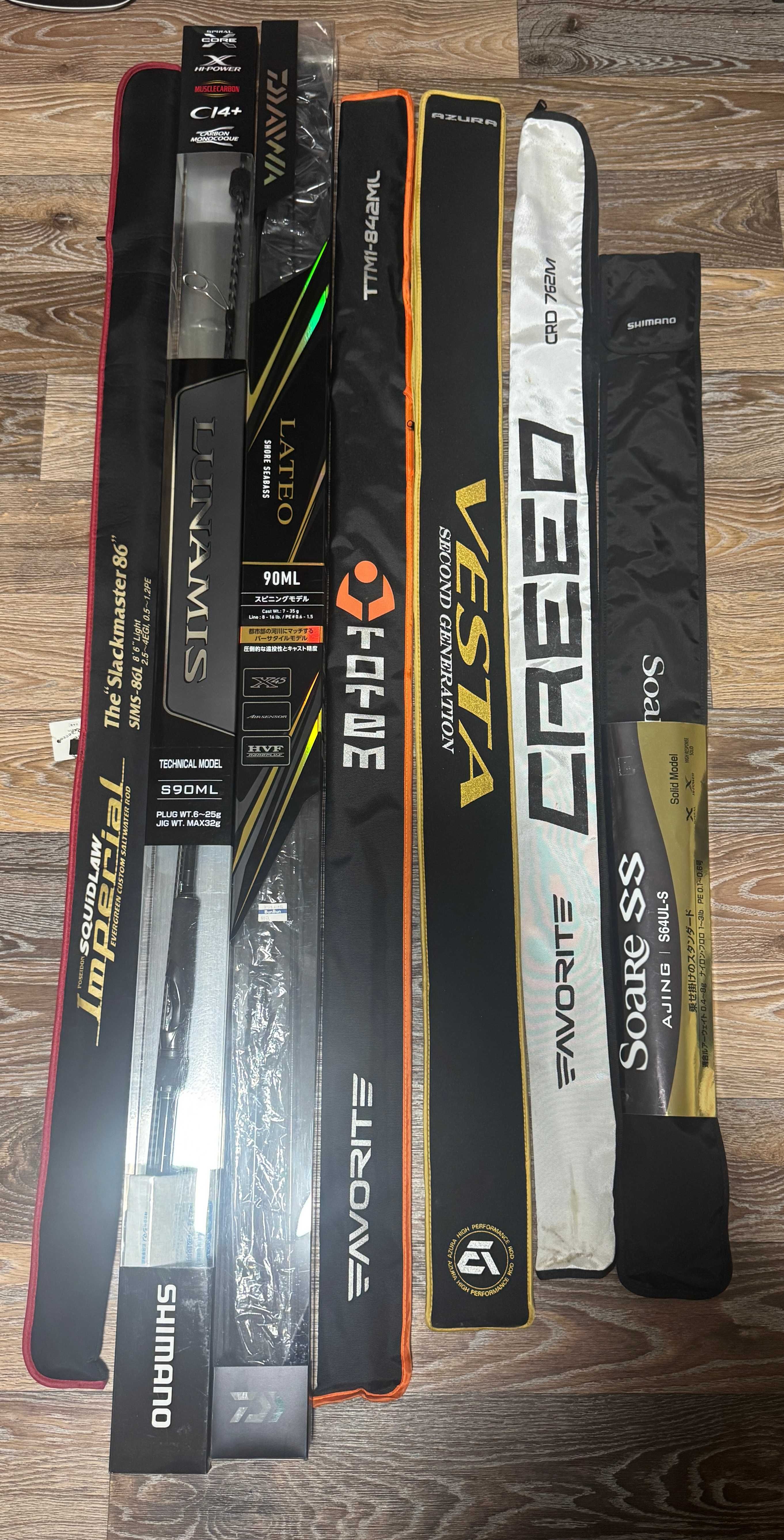 Спінінг evergreen shimano daiwa favorite azura