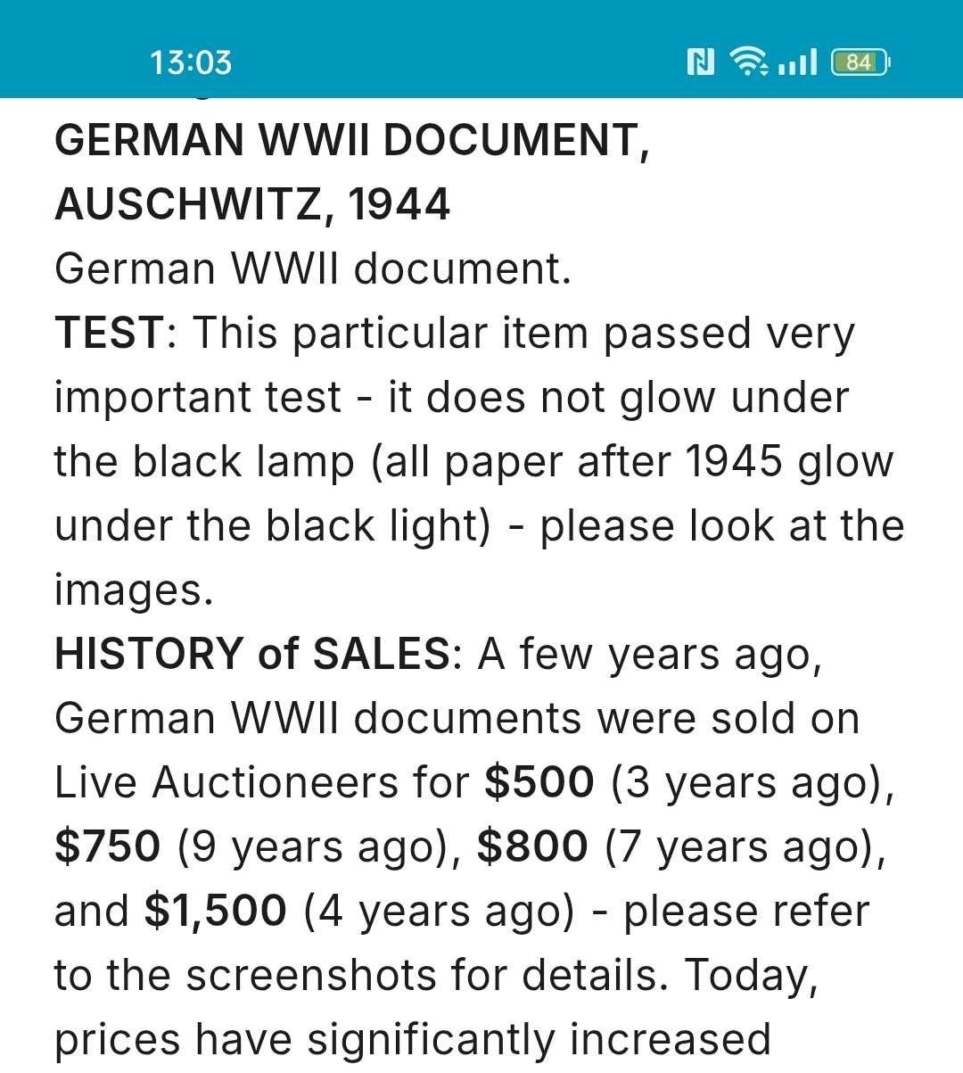 Certidão de Óbito Auschwitz