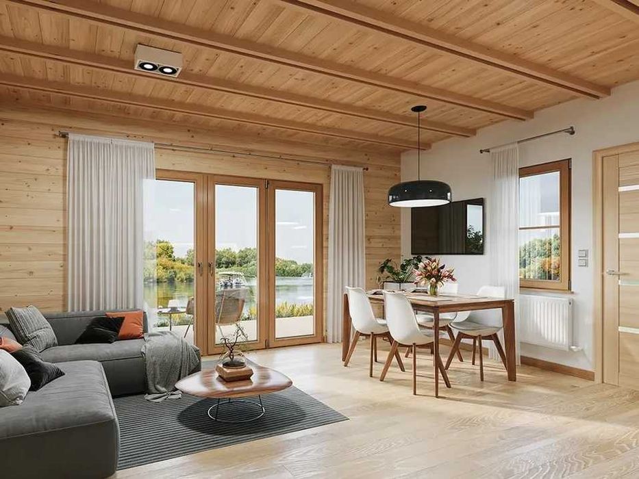 Dom szkieletowy |  budowa domu z drewna | całoroczny | letniskowy