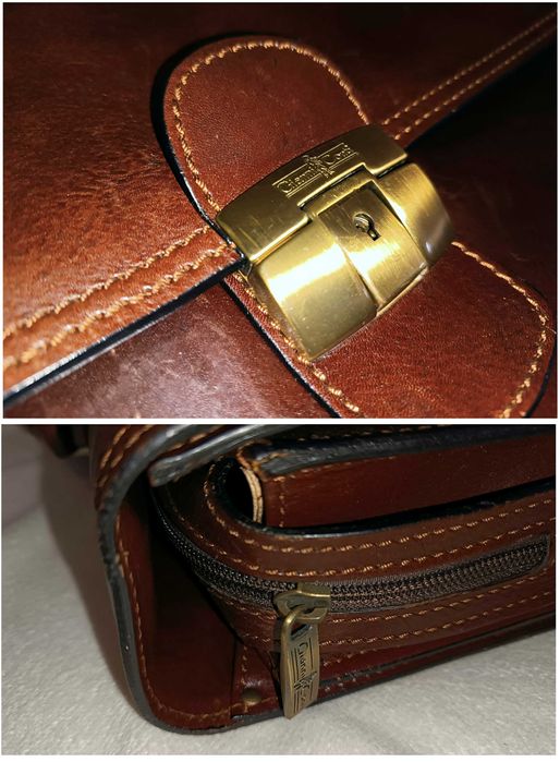 Портфель Gianni Conti Италия кожаный оригинал ручной работы большой