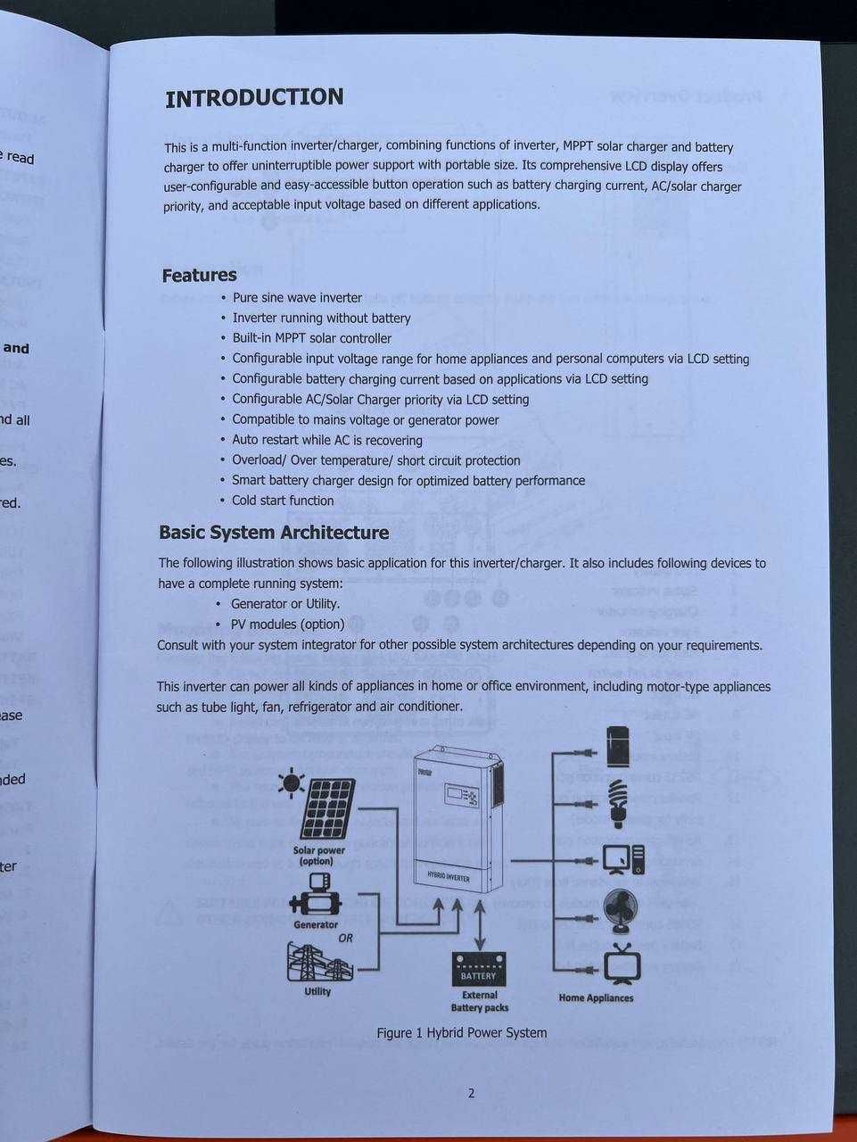 Гібридний інвертор для дому POWMr 6.2KW 48V - Чистий синусоїд. В наявн