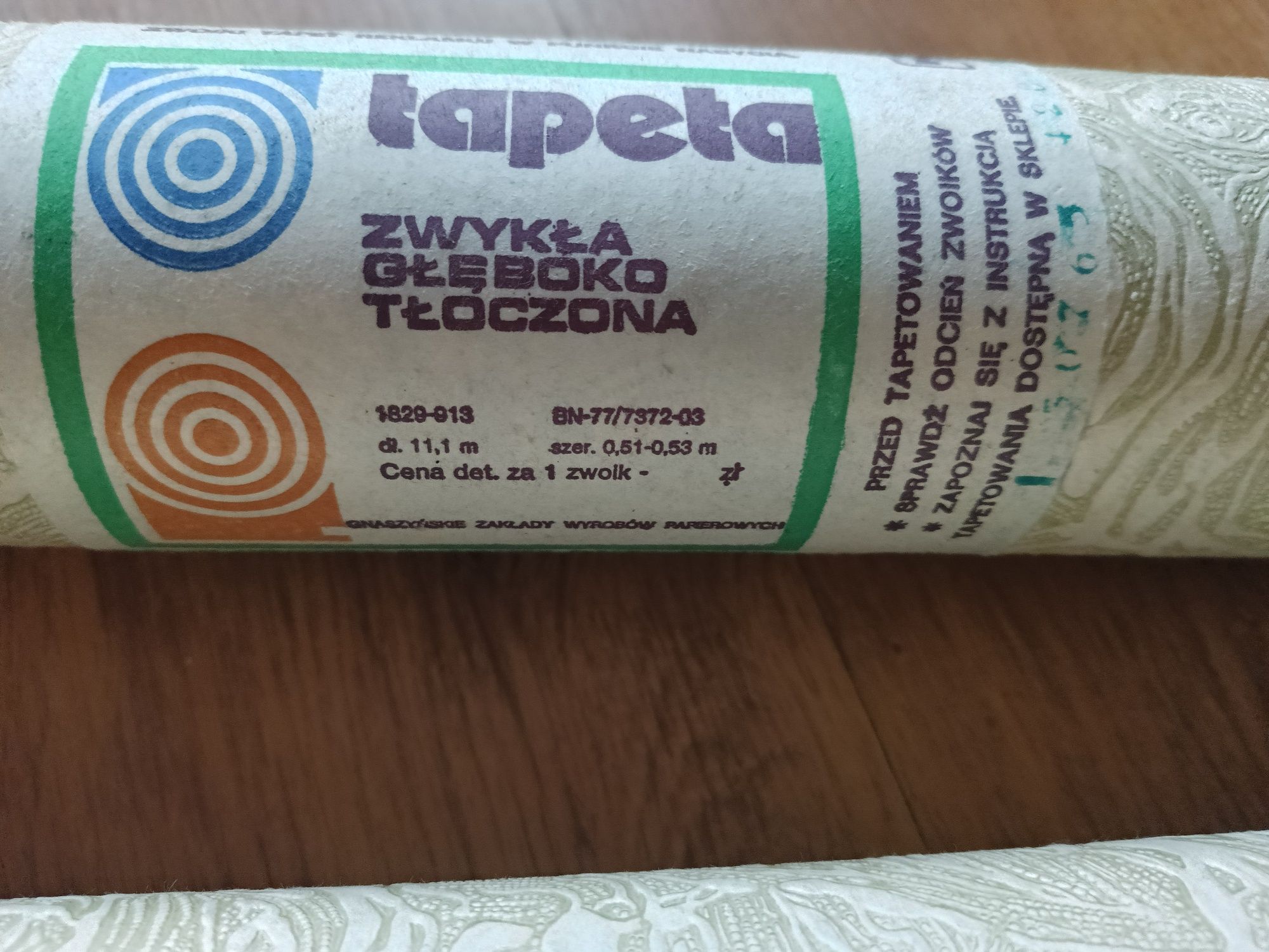 Oryginalne stare tapety PRL vintage