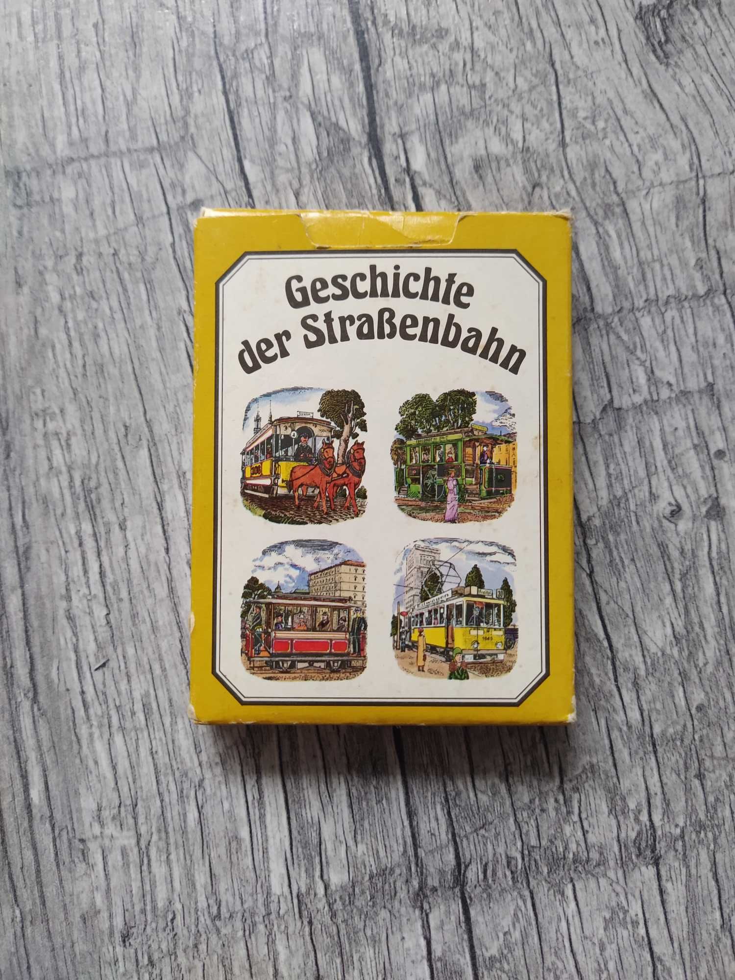 Vintage Gra karciana kwartet Historia tramwaju 1986r. j. niemiecki DDR