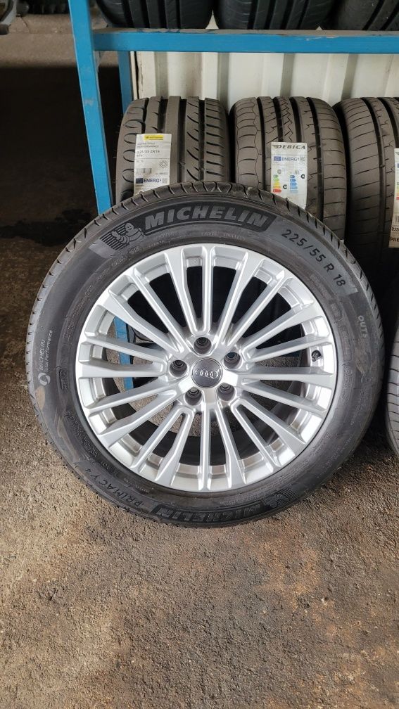 Felgi aluminiowe z oponami letnimi Audi A6 C8 R18 5x112 ORYGINAŁ!