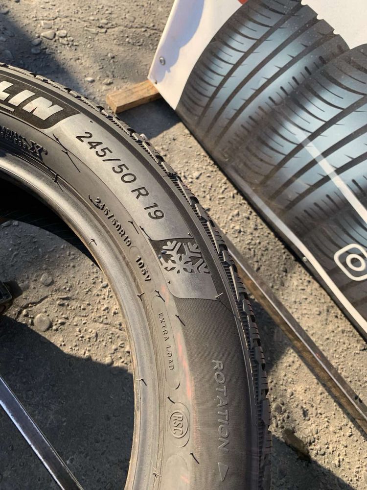 Шини 245/50 R19 пара Michelin ранфлет 6,8мм, зима