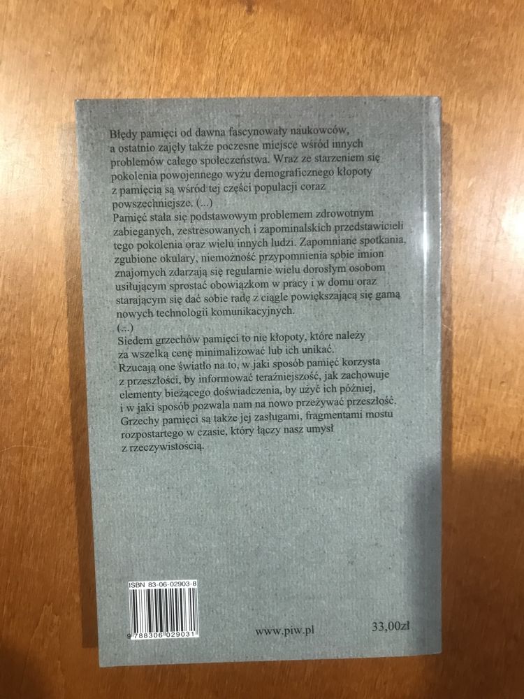 Siedem grzechów pamięci Daniel Lawrence Schacter