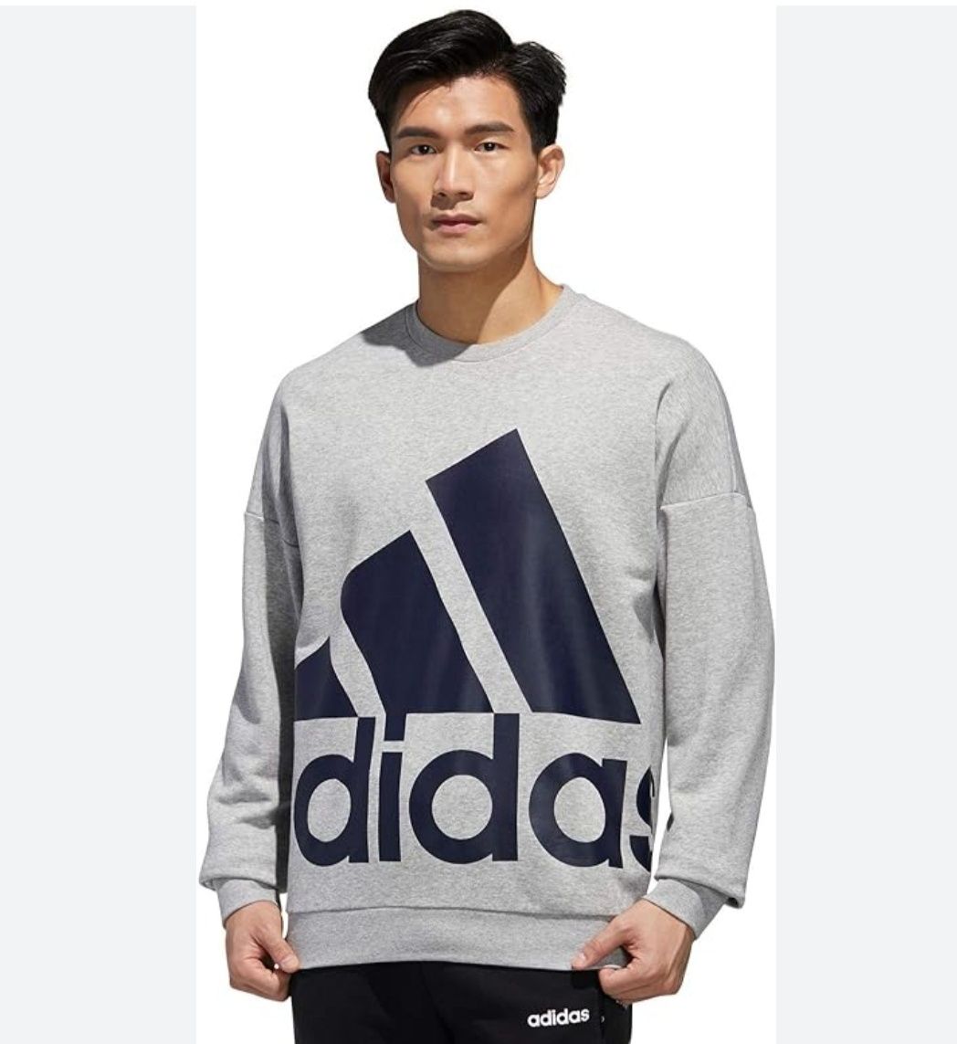 Adidas кофта свитшот мужской big logo / М