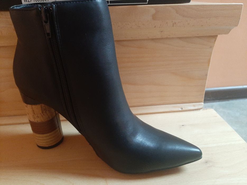 Botki Missguided,rozm.38, nowe z metką i pudełkiem, oryginalny obcas